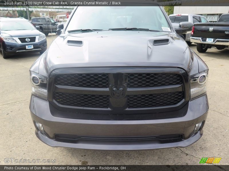 Granite Crystal Metallic / Black 2018 Ram 1500 Night Crew Cab 4x4