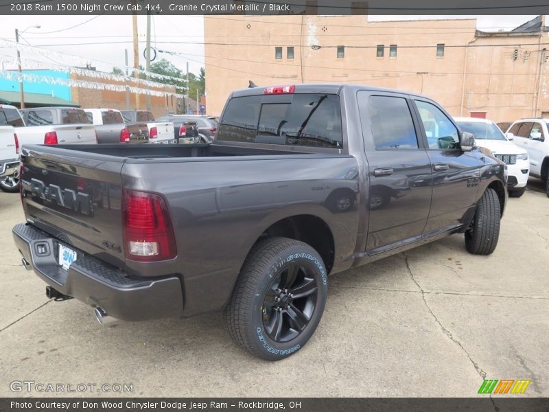 Granite Crystal Metallic / Black 2018 Ram 1500 Night Crew Cab 4x4