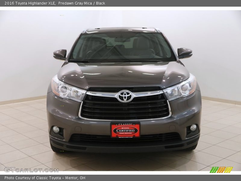 Predawn Gray Mica / Black 2016 Toyota Highlander XLE