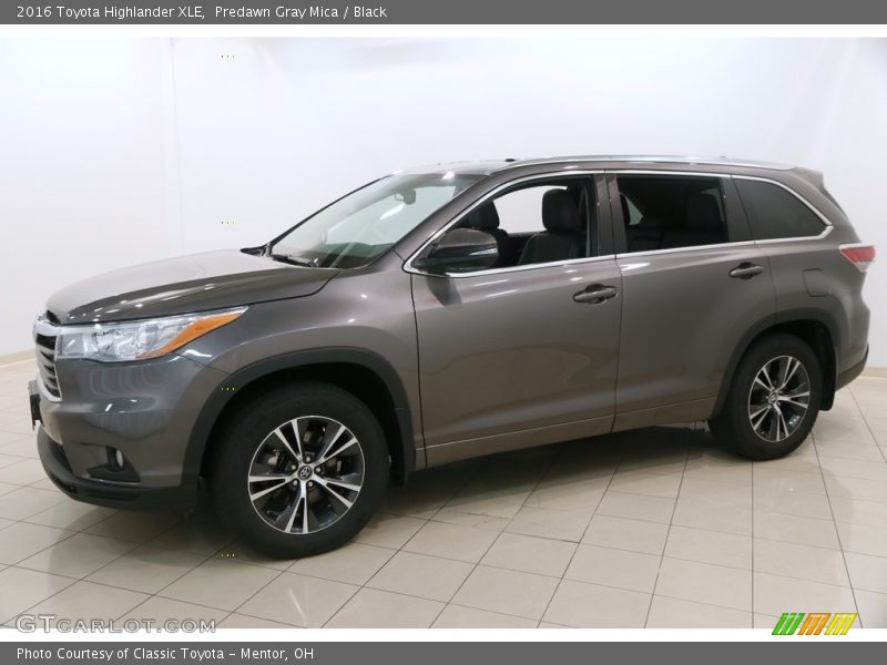 Predawn Gray Mica / Black 2016 Toyota Highlander XLE