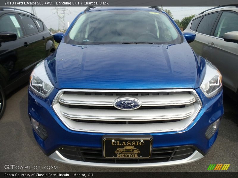 Lightning Blue / Charcoal Black 2018 Ford Escape SEL 4WD