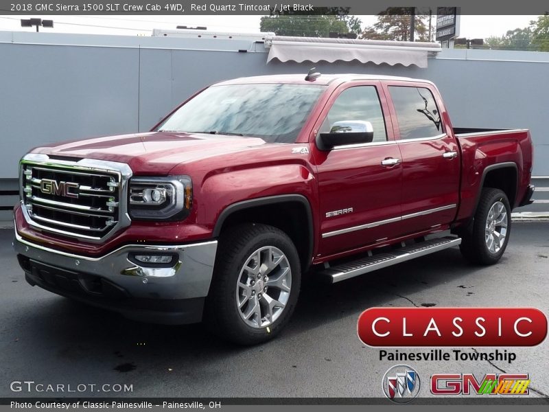 Red Quartz Tintcoat / Jet Black 2018 GMC Sierra 1500 SLT Crew Cab 4WD