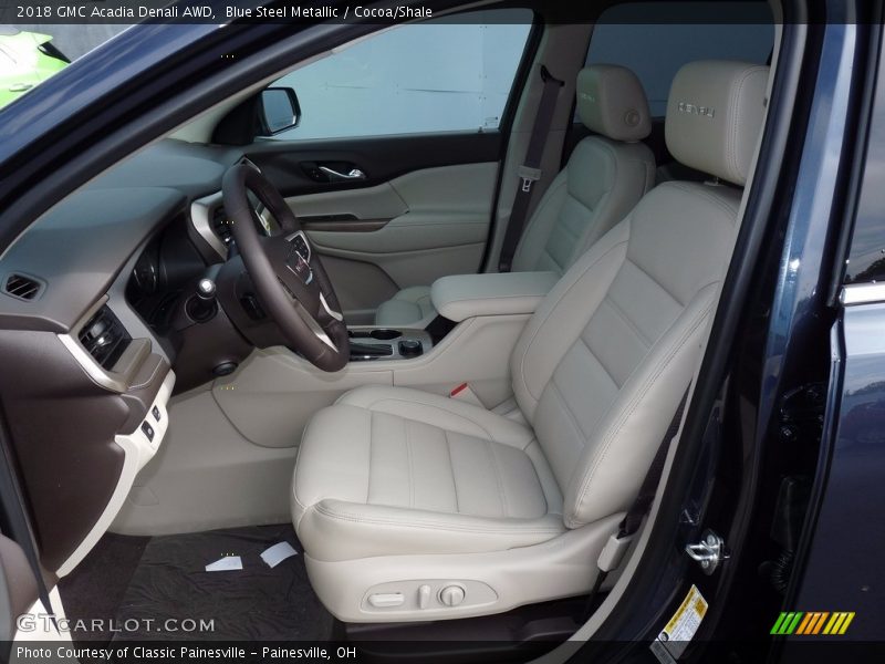 Blue Steel Metallic / Cocoa/Shale 2018 GMC Acadia Denali AWD