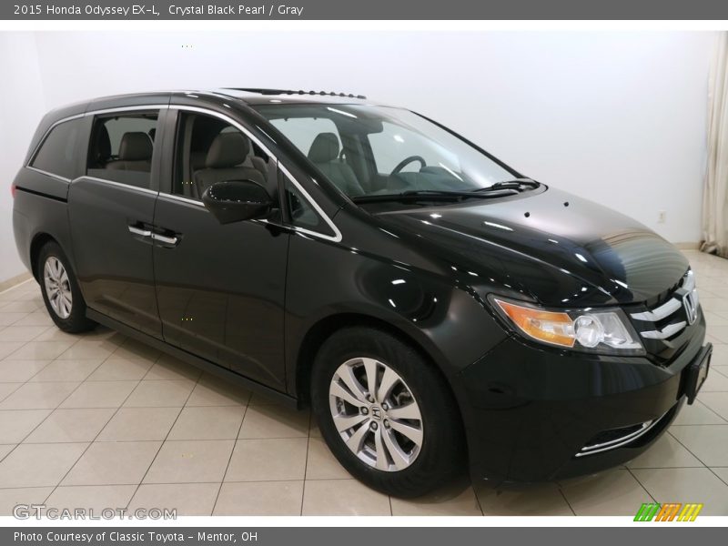 Crystal Black Pearl / Gray 2015 Honda Odyssey EX-L