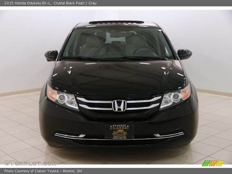 Crystal Black Pearl / Gray 2015 Honda Odyssey EX-L