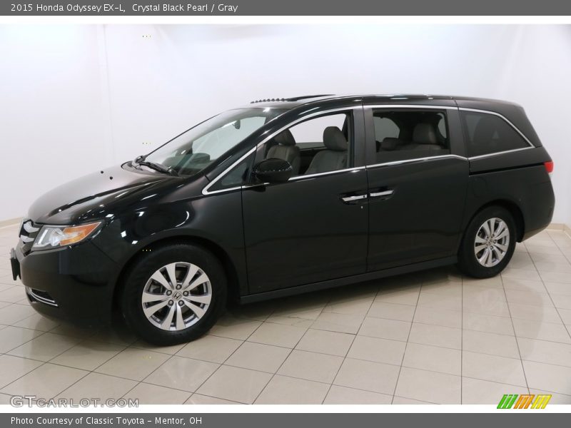 Crystal Black Pearl / Gray 2015 Honda Odyssey EX-L