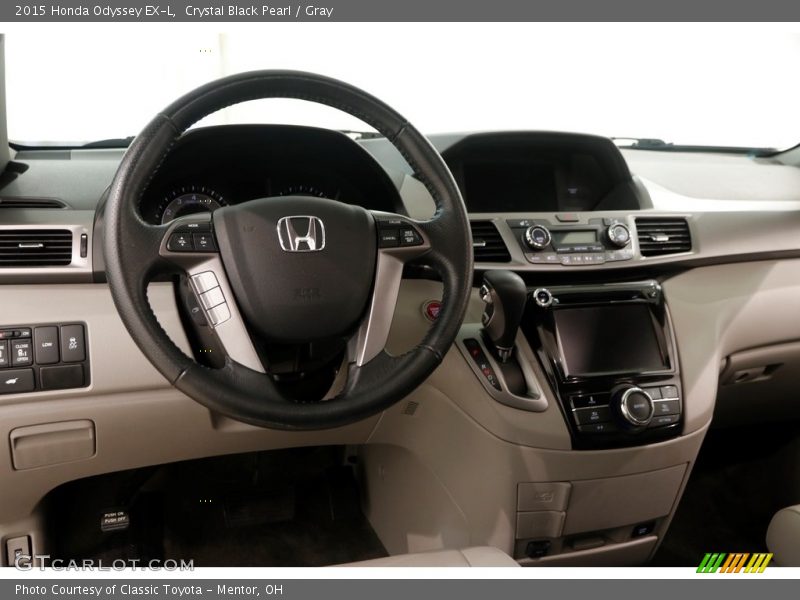 Crystal Black Pearl / Gray 2015 Honda Odyssey EX-L