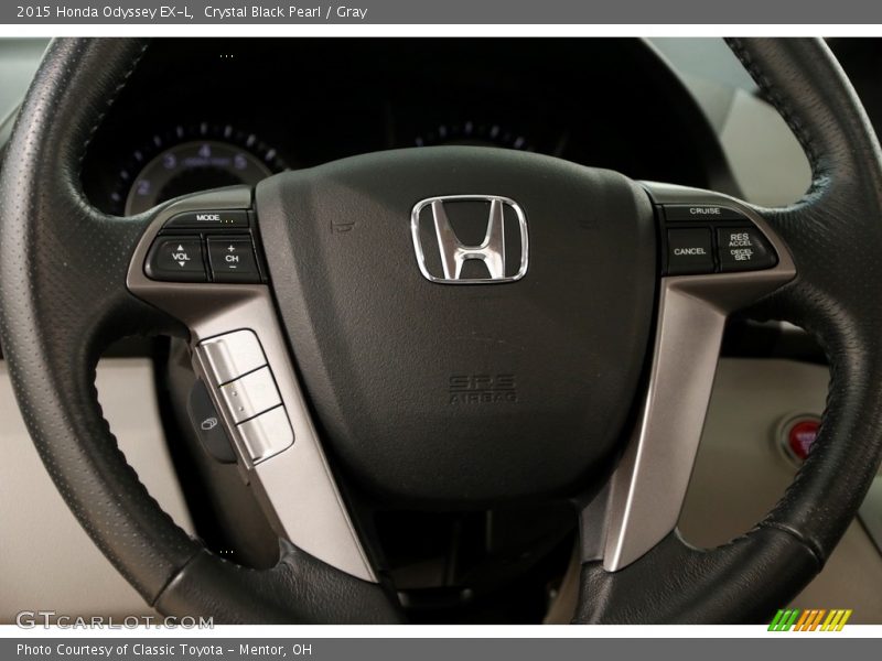 Crystal Black Pearl / Gray 2015 Honda Odyssey EX-L