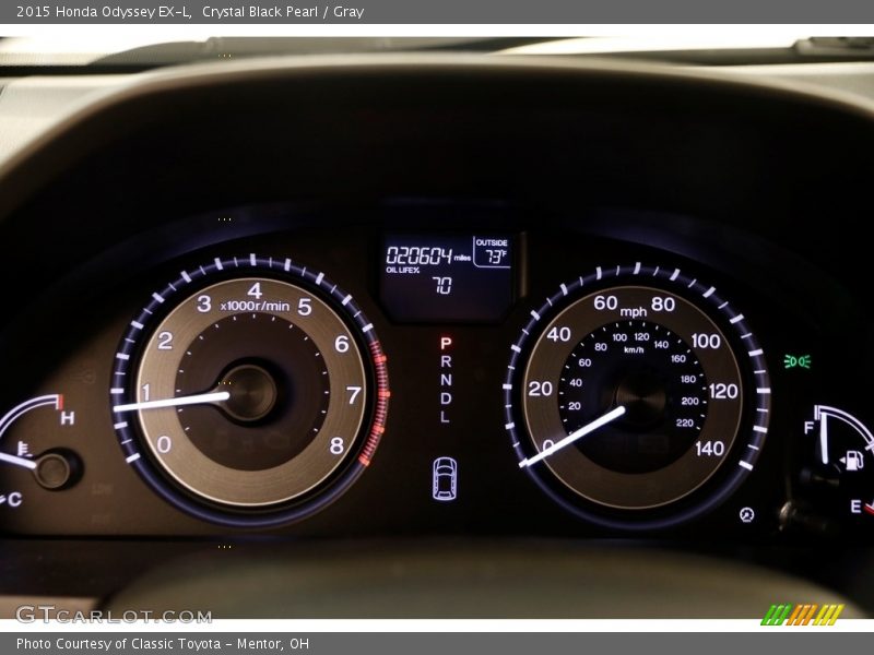 Crystal Black Pearl / Gray 2015 Honda Odyssey EX-L