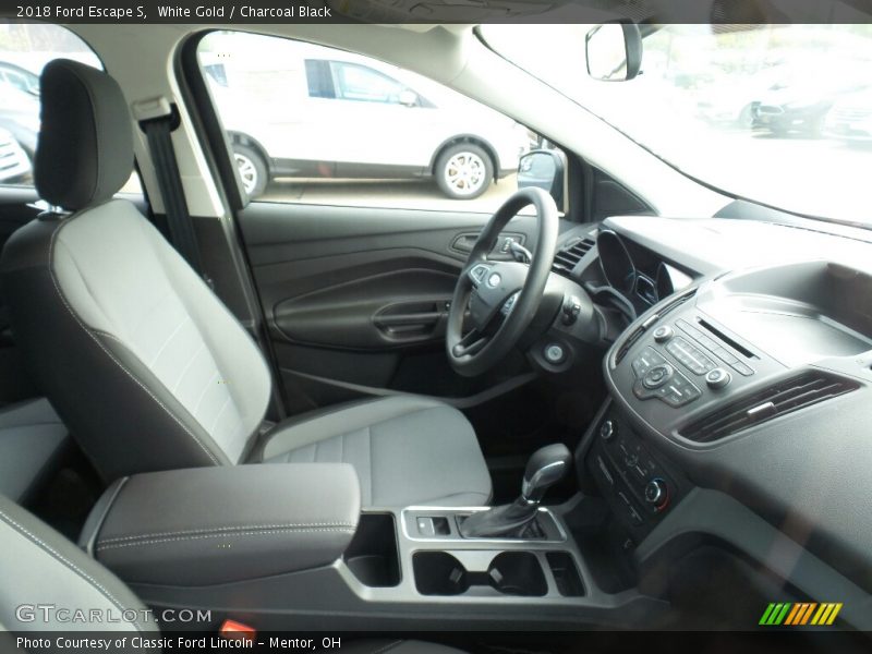White Gold / Charcoal Black 2018 Ford Escape S