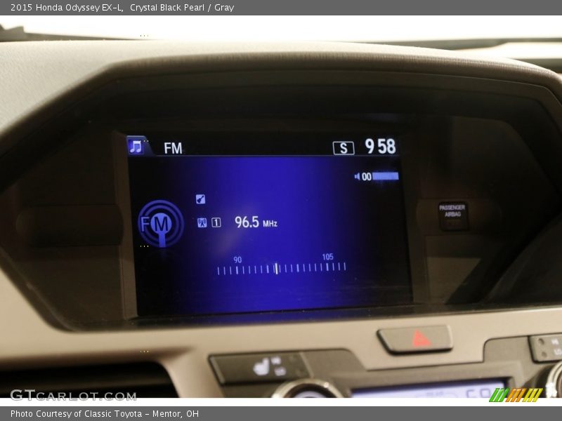 Crystal Black Pearl / Gray 2015 Honda Odyssey EX-L
