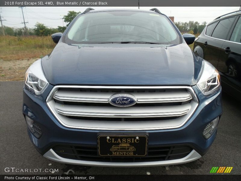 Blue Metallic / Charcoal Black 2018 Ford Escape SEL 4WD