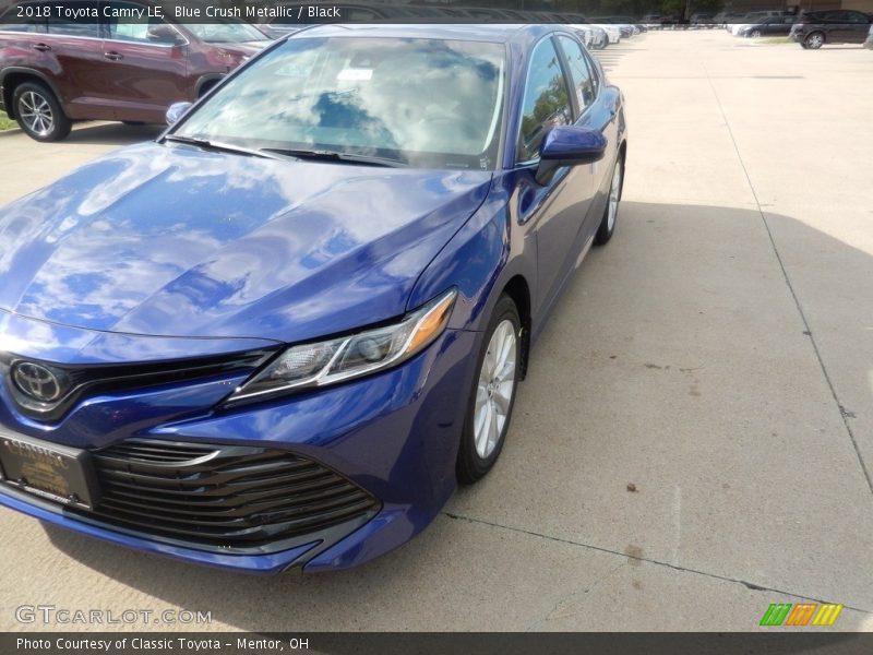 Blue Crush Metallic / Black 2018 Toyota Camry LE