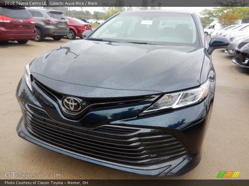 Galactic Aqua Mica / Black 2018 Toyota Camry LE