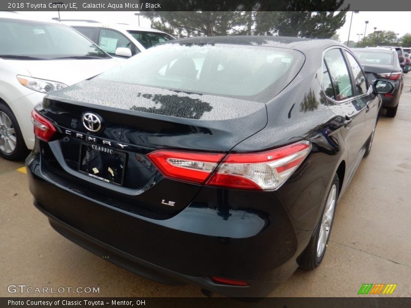 Galactic Aqua Mica / Black 2018 Toyota Camry LE