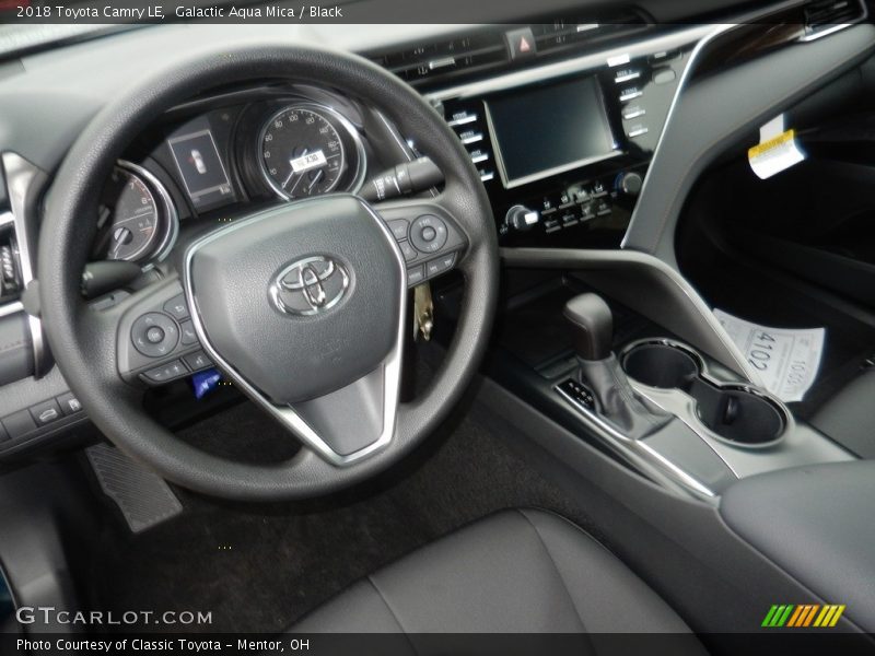 Galactic Aqua Mica / Black 2018 Toyota Camry LE