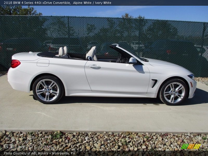 Alpine White / Ivory White 2018 BMW 4 Series 440i xDrive Convertible