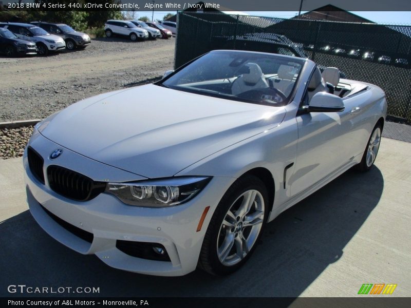 Alpine White / Ivory White 2018 BMW 4 Series 440i xDrive Convertible