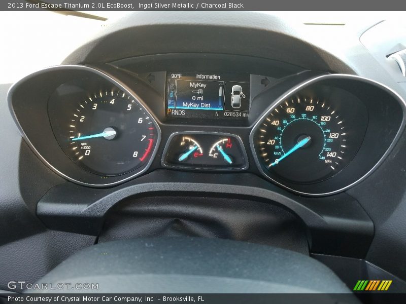 Ingot Silver Metallic / Charcoal Black 2013 Ford Escape Titanium 2.0L EcoBoost