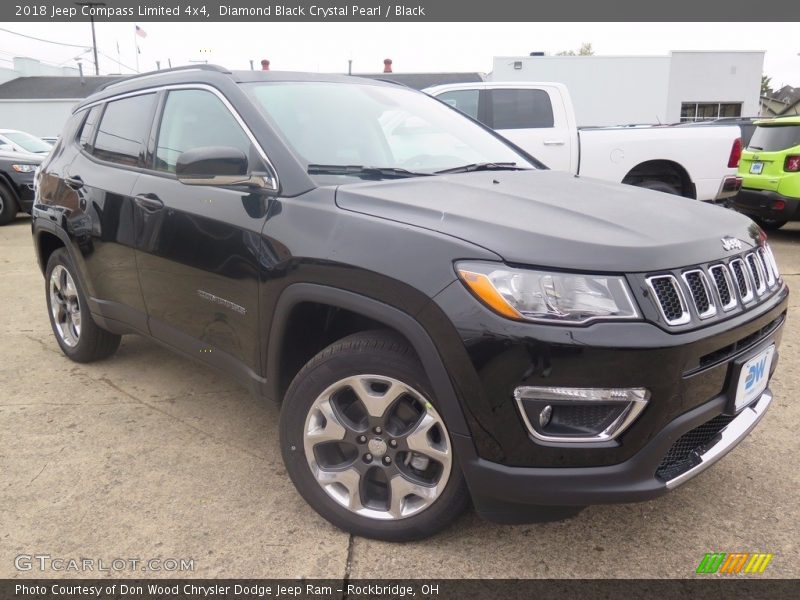 Diamond Black Crystal Pearl / Black 2018 Jeep Compass Limited 4x4