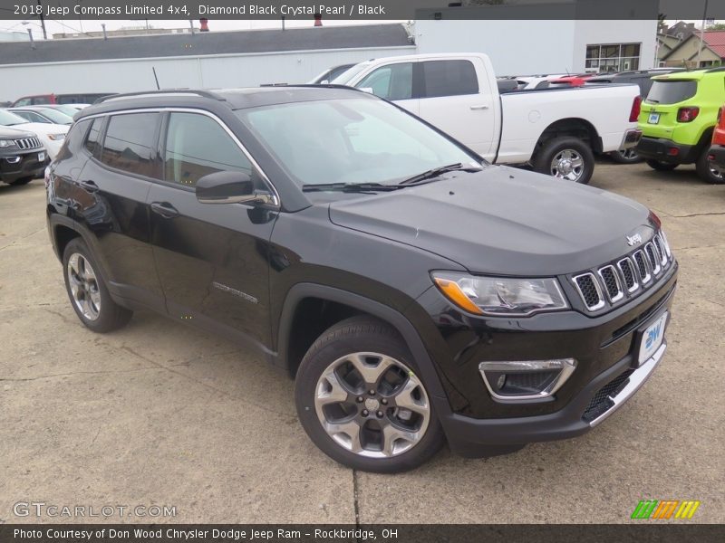 Diamond Black Crystal Pearl / Black 2018 Jeep Compass Limited 4x4