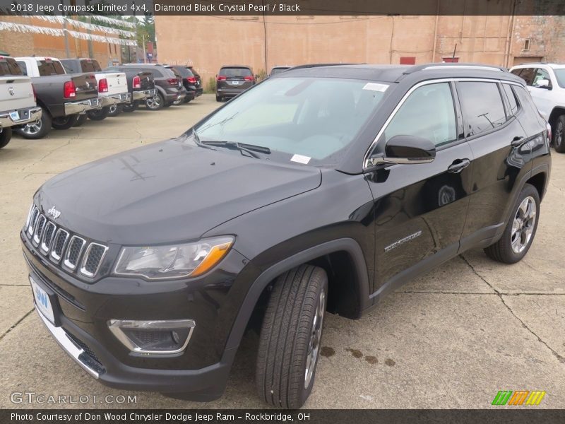 Diamond Black Crystal Pearl / Black 2018 Jeep Compass Limited 4x4