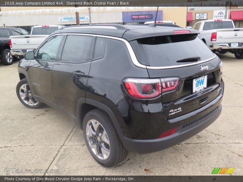 Diamond Black Crystal Pearl / Black 2018 Jeep Compass Limited 4x4