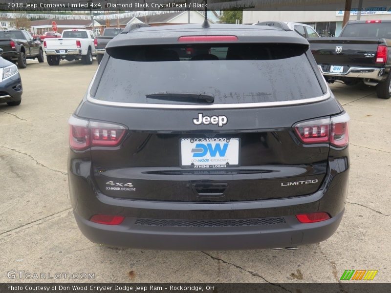 Diamond Black Crystal Pearl / Black 2018 Jeep Compass Limited 4x4
