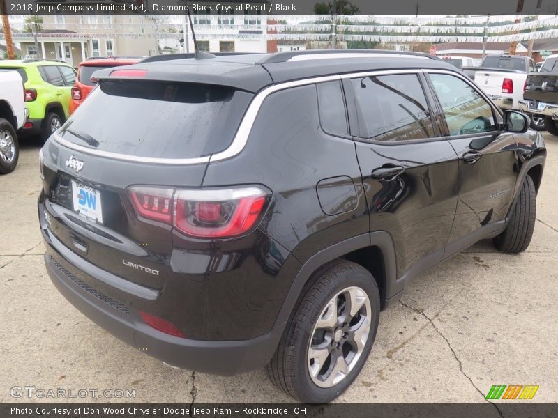 Diamond Black Crystal Pearl / Black 2018 Jeep Compass Limited 4x4