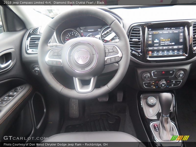 Diamond Black Crystal Pearl / Black 2018 Jeep Compass Limited 4x4