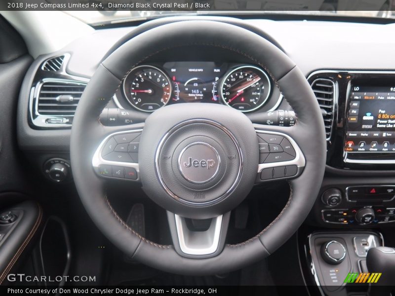 Diamond Black Crystal Pearl / Black 2018 Jeep Compass Limited 4x4