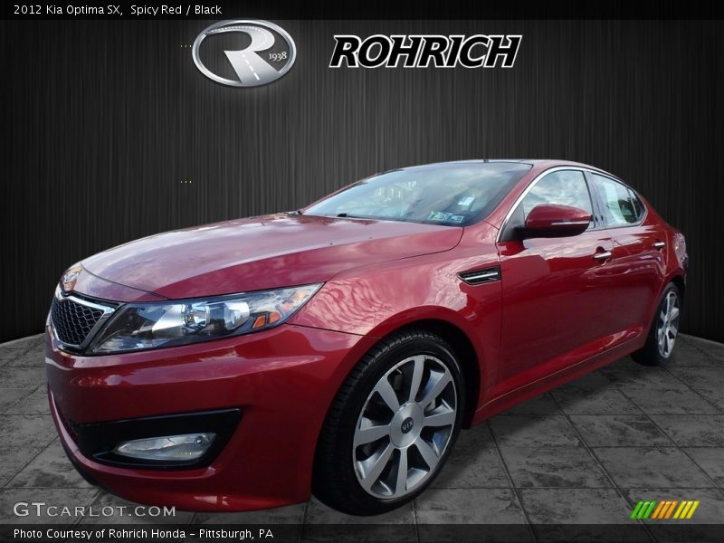Spicy Red / Black 2012 Kia Optima SX