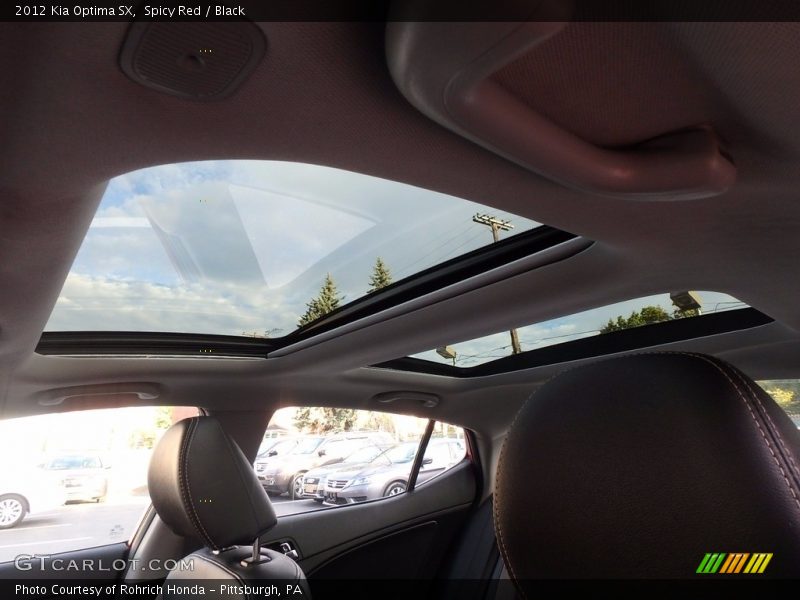 Spicy Red / Black 2012 Kia Optima SX