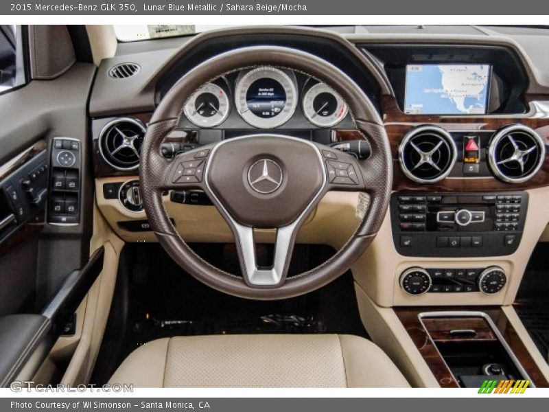 Lunar Blue Metallic / Sahara Beige/Mocha 2015 Mercedes-Benz GLK 350