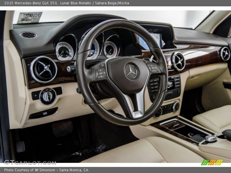 Lunar Blue Metallic / Sahara Beige/Mocha 2015 Mercedes-Benz GLK 350