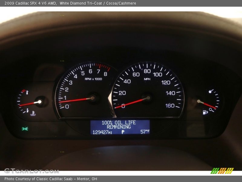 White Diamond Tri-Coat / Cocoa/Cashmere 2009 Cadillac SRX 4 V6 AWD