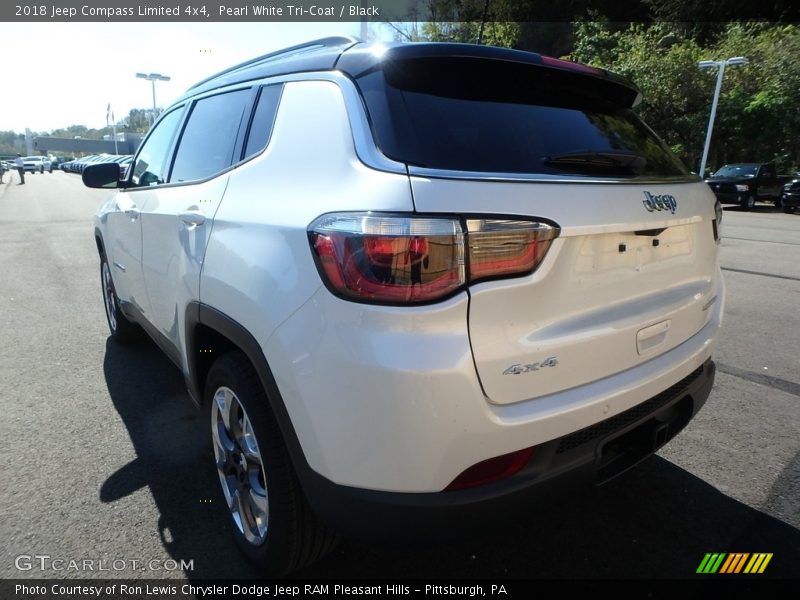 Pearl White Tri–Coat / Black 2018 Jeep Compass Limited 4x4