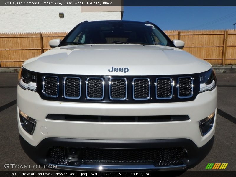 Pearl White Tri–Coat / Black 2018 Jeep Compass Limited 4x4