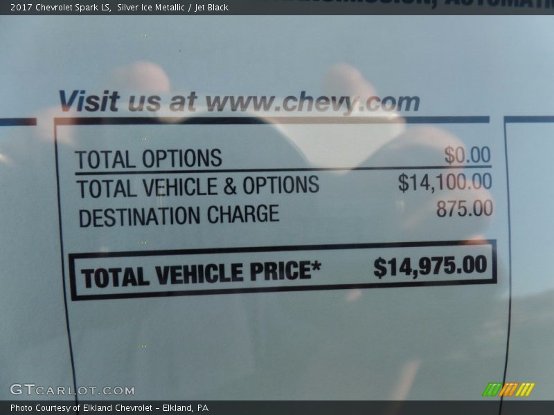 Silver Ice Metallic / Jet Black 2017 Chevrolet Spark LS