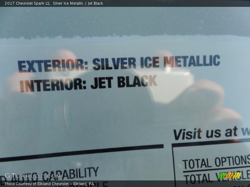 Silver Ice Metallic / Jet Black 2017 Chevrolet Spark LS