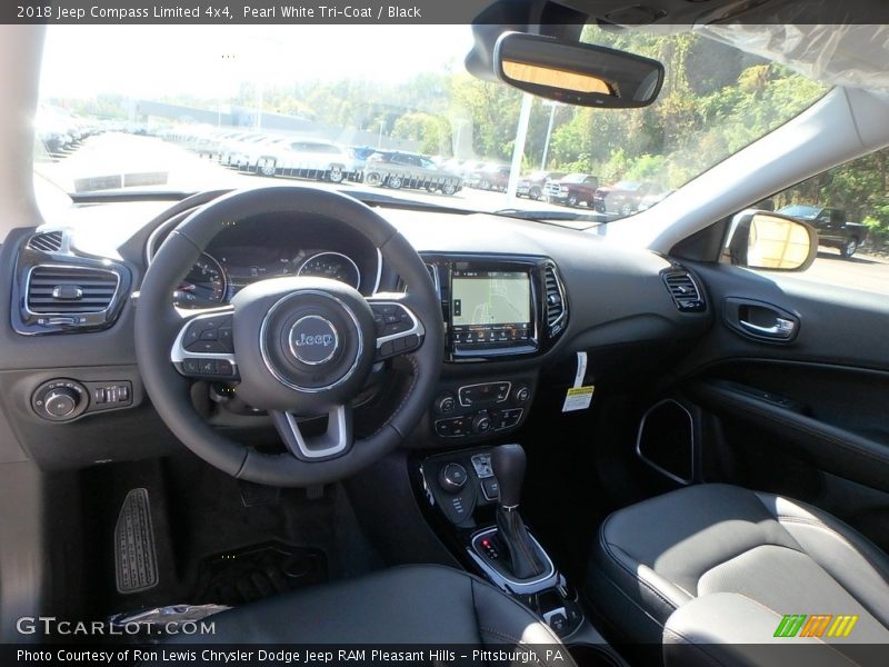 Pearl White Tri–Coat / Black 2018 Jeep Compass Limited 4x4