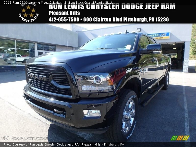 Brilliant Black Crystal Pearl / Black 2018 Ram 2500 Laramie Mega Cab 4x4