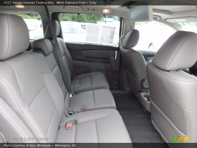 White Diamond Pearl / Gray 2017 Honda Odyssey Touring Elite