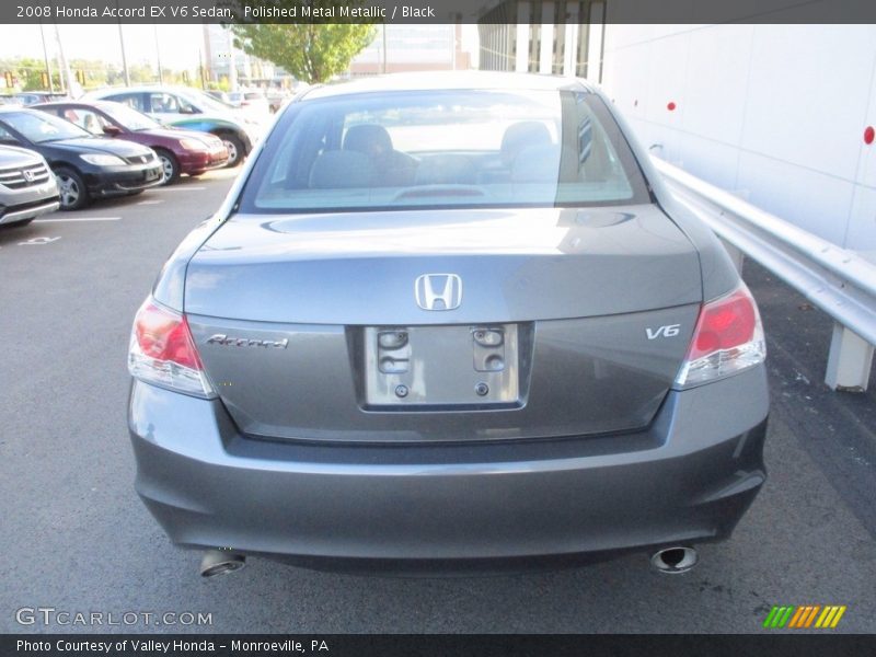 Polished Metal Metallic / Black 2008 Honda Accord EX V6 Sedan