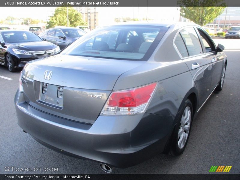 Polished Metal Metallic / Black 2008 Honda Accord EX V6 Sedan