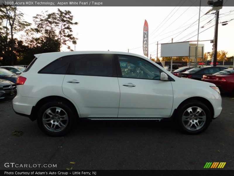 Aspen White Pearl / Taupe 2008 Acura MDX Technology
