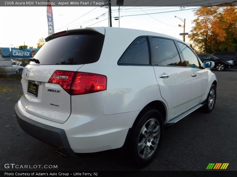 Aspen White Pearl / Taupe 2008 Acura MDX Technology