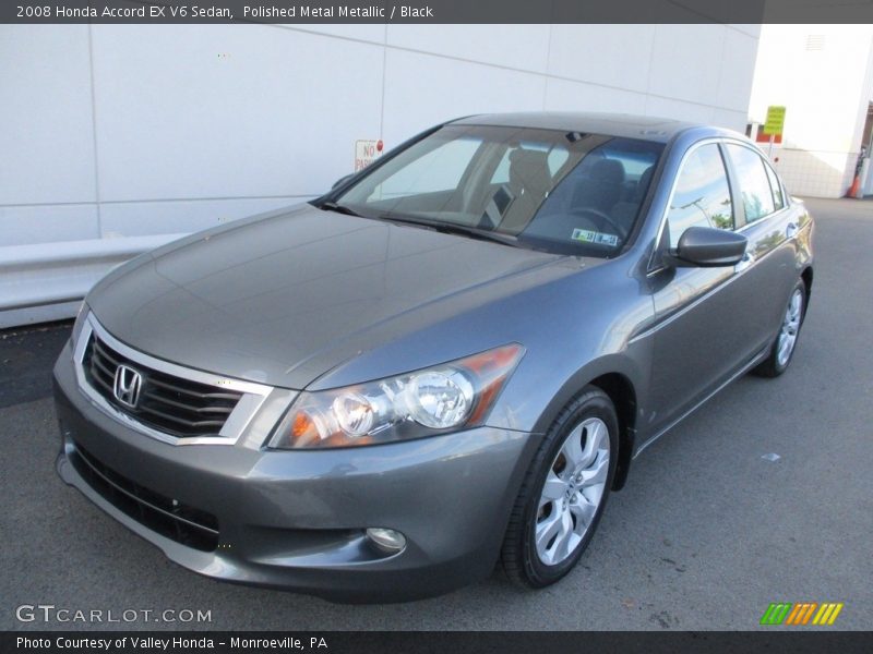 Polished Metal Metallic / Black 2008 Honda Accord EX V6 Sedan