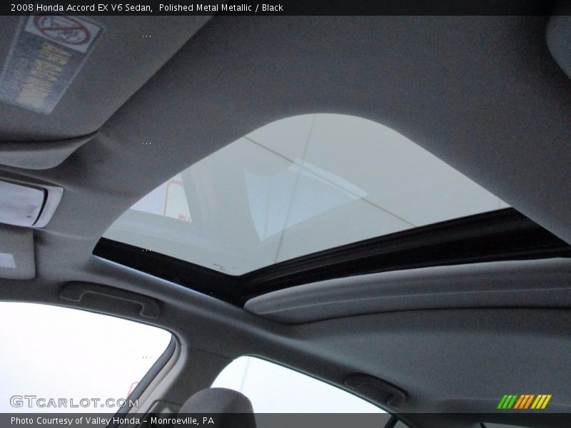 Polished Metal Metallic / Black 2008 Honda Accord EX V6 Sedan