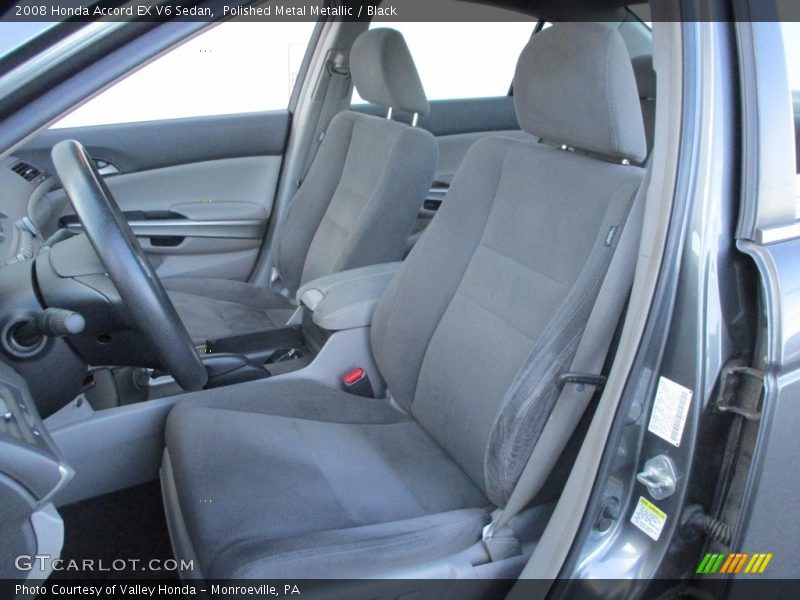 Polished Metal Metallic / Black 2008 Honda Accord EX V6 Sedan